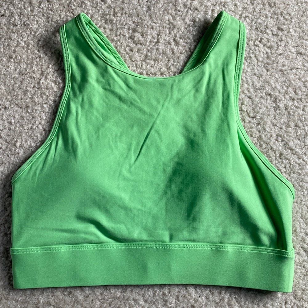Fabletics lime green sports bra